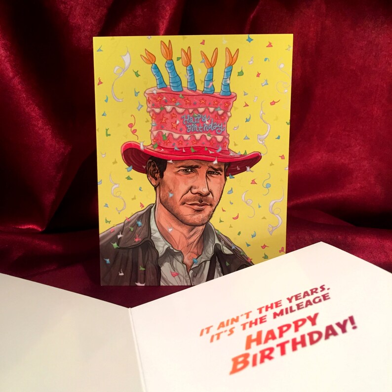 INDIANA JONES Birthday Card Etsy INDIANA JONES Birthday Card Etsy