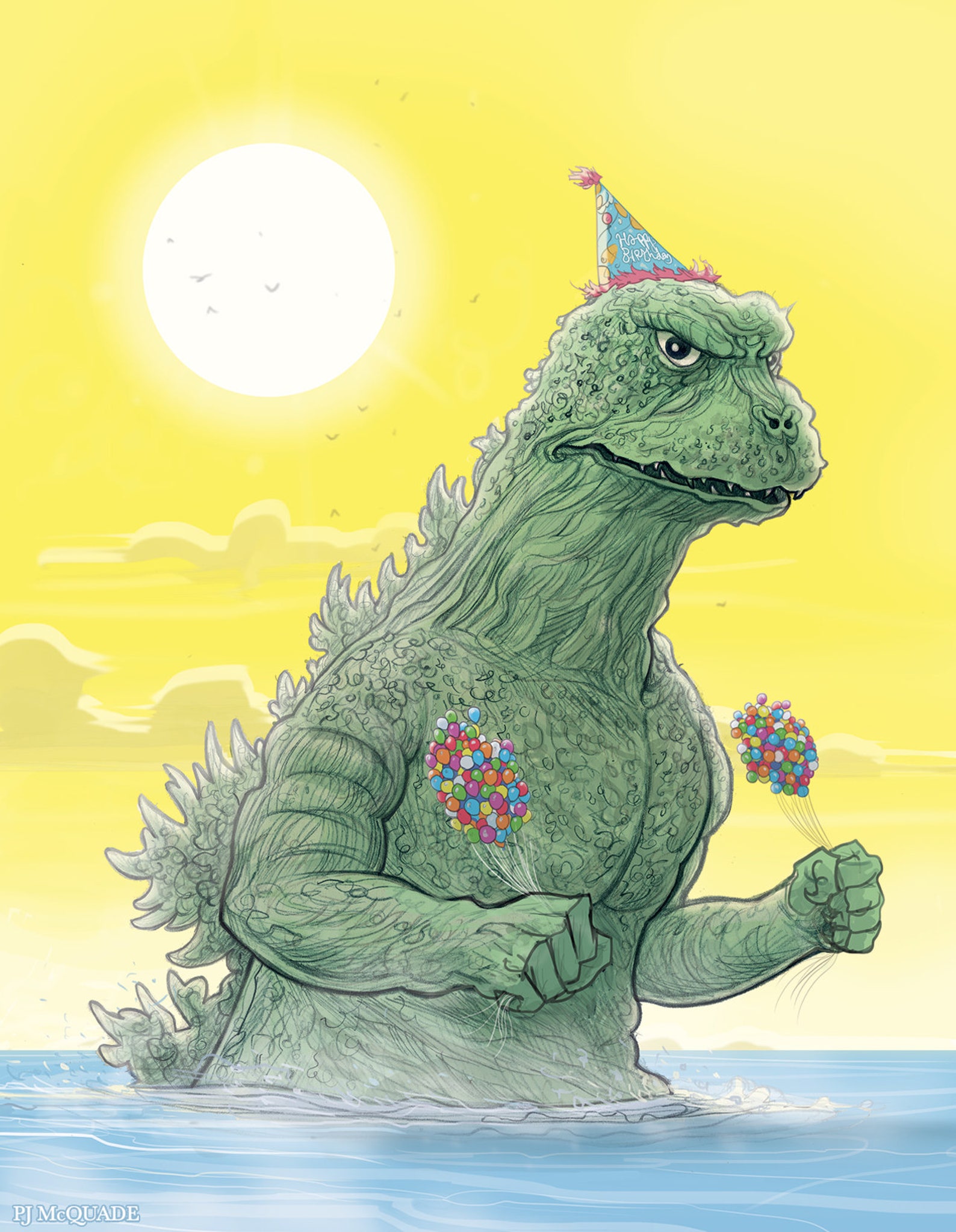Free Printable Godzilla Birthday Cards