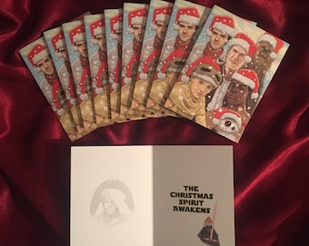 STAR WARS Force Awakens Christmas Card 10 PACK!