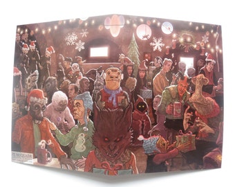 Star Wars Cantina Christmas Card Scene