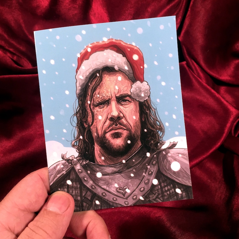THE HOUND Game of Thrones CHRISTMAS Card | Etsy