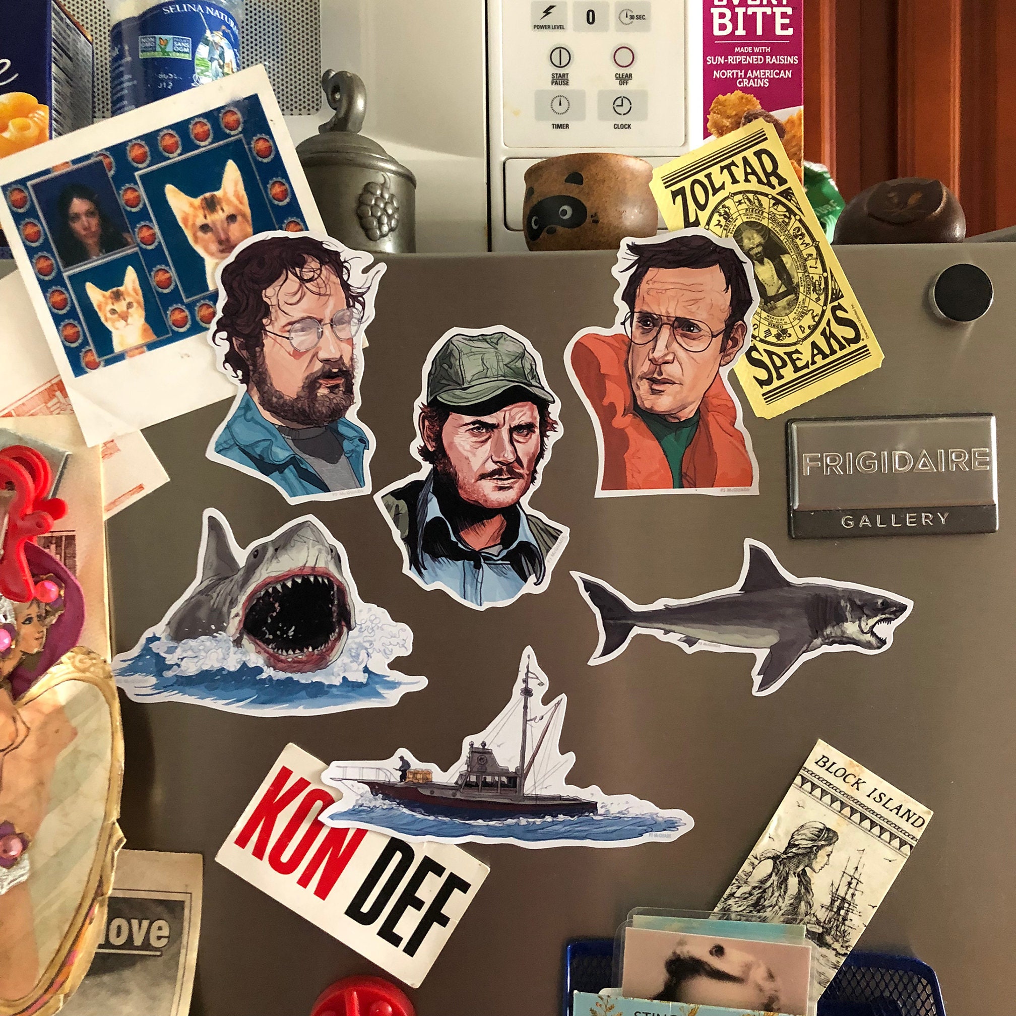 JAWS POSTER FRIDGE REFRIGERATOR MAGNET 185MV 