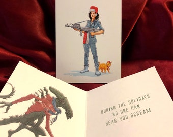 ALIEN Ripley CHRISTMAS CARD!