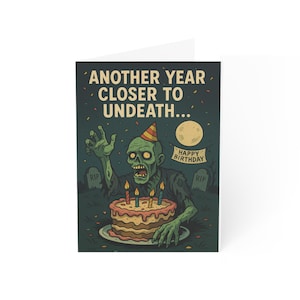 Humorvolle Geburtstagskarten zum Geburtstag - Zombie Thema, lustige Geburtstagswünsche, Kartensets für Freunde, Einzigartige Geburtstagskartensammlung, Skurril für Menschen, die sie lieben.