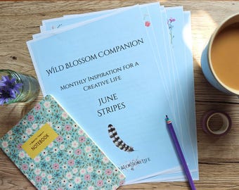 June Wild Blossom Companion Nature Inspired Printable Summer Creative Prompts For Seasonal Creativity