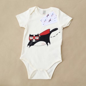 baby cat clothes cat bodysuit baby clothes new baby gift infant clothing organic cotton image 5