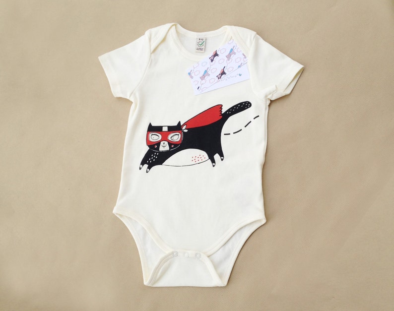 baby cat clothes cat bodysuit baby clothes new baby gift infant clothing organic cotton image 5