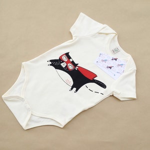 baby cat clothes cat bodysuit baby clothes new baby gift infant clothing organic cotton image 1