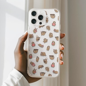 Playful Sloth Clear Phone Case, Cute Animal Lover Gift, iPhone 16/15/14/13 Cover, Fun Sloth Design, Phone Accessories for Animal Enthusiasts
