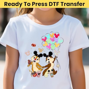 Chip and Dale DTF Transfer, Friends Chip And Dale Double Trouble DTF, Disney Couple Heat Transfers, Chip And Dale Tee, Disney Vacation shirt