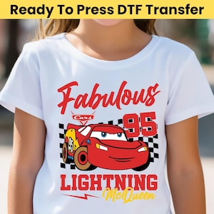 Disney Lightning McQueen DTF - Disney Cars DTF Transfer - Lightning McQueen And Lightning McQueen Dtf, Disney Cars Shirt, Mc Queen Dtf