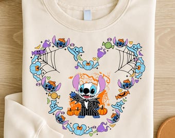 Halloween Stitch DTF Transfer: Pumpkin, Ghost, Werewolf