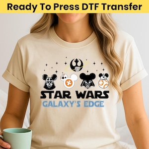 Star Wars Character Dtf Transfer - Disney Star Wars Family Ready To Press, Starwars Mickey Mause Dtf, Star Wars Gift Dtf, Darth Vader Dtf