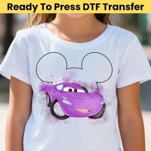 Cars Holley DTF Transfer - Cars Watercolor DTF, Lightning McQueen DTF Transfer, Disney Cars Dtf, Ready to press, Lightning McQueen Friends