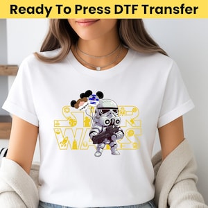 Disney Star Wars Stormtrooper DTF Transfer, Star Wars Mickey Balloon DTF, Star Wars Characters DTF, Star Wars Group Dtf, Star Wars Tee