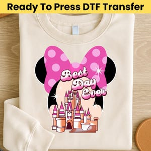 Minnie lista para imprimir - Transferencia DTF de Disney - Transferencia DTF de Minnie Mouse, Minnie linda DTF, Transferencia DTF de Disneyworld, Transferencia de Disneyland