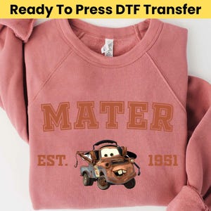Mater Ready To Press DTF Transfer, Cars Movie Cartoon, DTF Print, T-Shirt Design image 6