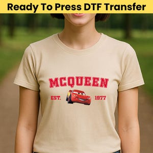 Disney Lightning McQueen DTF - Lightning McQueen and Friends DTF - Disney Cars Ready To Press, Lightning McQueen Dtf, Disney Family Trip