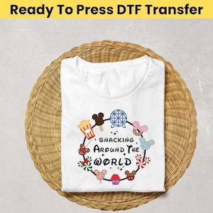 Drinking Around The World DTF Transfer - Disneyland Trip DTF Transfer, Disney Drinking Transfer, Family Trip DTF, Disney Heat Transfer