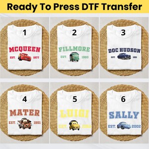 Mater Ready To Press DTF Transfer, Cars Movie Cartoon, DTF Print, T-Shirt Design image 2