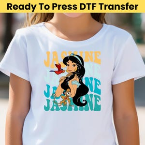 Disney Princess Jasmine DTF - Disney Princess Ready To Press - Disney Heat Transfer, Disney Princess Jasmine Shirt, Princess Character Shirt