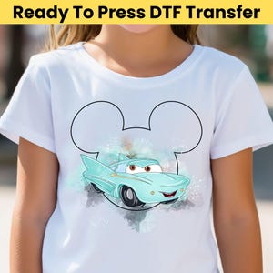 Cars Flo DTF Transfer - Cars Watercolor DTF, Lightning McQueen DTF Transfer, Disney Cars Dtf, Ready to press, Lightning McQueen Friends