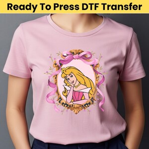 Disney Princesses Aurora DTF - Princesses Coquette DTF Transfer - Princess Watercolor Heat Transfer, Disneyland Family Trip Birthday DTF
