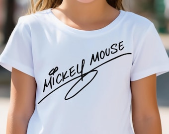 Mickey Mouse Signature DTF Transfer - Ready To Press Heat Transfer