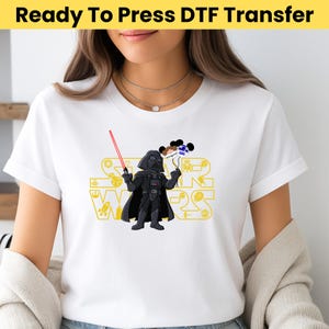 Disney Star Wars Darth Vader DTF Transfer, Star Wars Mickey Balloon DTF, Star Wars Characters DTF, Star Wars Group Dtf, Star Wars Tee