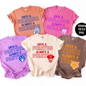 Mascot Custom Tee, High School College Football, Baseball Pennant, Personalized High School Sweatshirt, Softball T-Shirt Tee Comfort Colors®