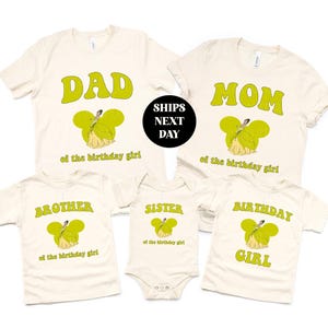 Birthday Girl Princess Tiana Shirt, Green Family Matching Gift for Daughter Kid Toddler Themed Party Tee Minimal For Her Pastel Sweatshirt