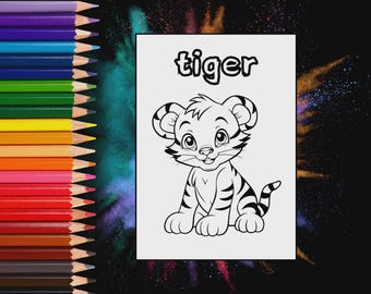 99 Animal Coloring Pages for Kids | Instant Download PDF | Printable Coloring Sheets