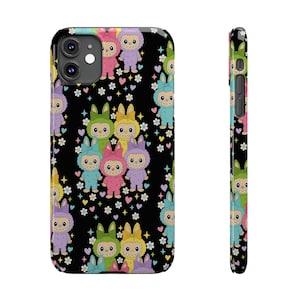 Labubu Phone Case – Kawaii Bunny Slim Cover, Cute Colorful Animal Case, Gift for Kids, Teens, or Kawaii Lovers