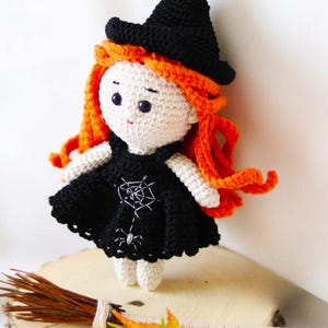 Patrón Amigurumi Bruja A Crochet: Tutorial Muñeca Halloween (Patrón PDF)