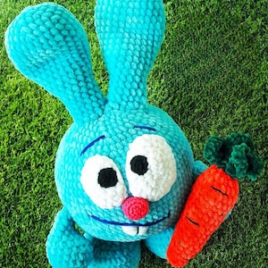 Crochet Blue Bunny Amigurumi Pattern - Süßes DIY Kuscheltier Geschenk Anleitung für Anfänger & Experten