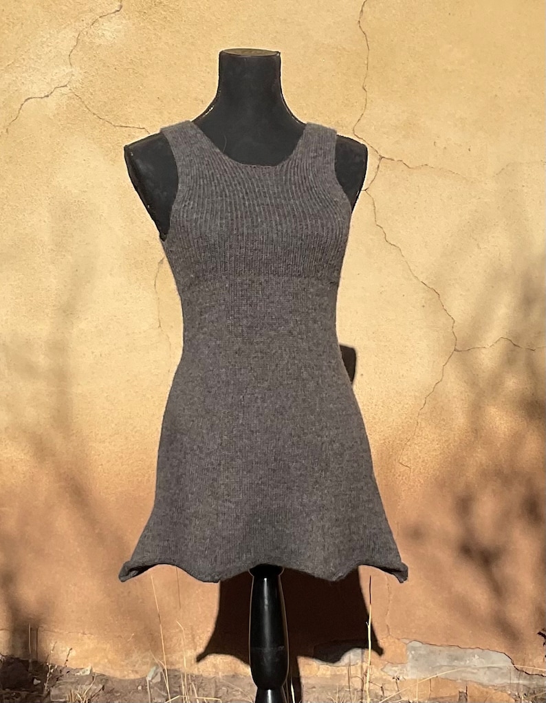 NEW-Moonflower top, fit and flare, mini dress, alpaca or organic merino wool image 1