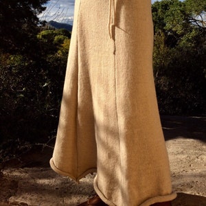 Long knit skirt-alpaca or organic, merino wool five panel skirt-made to order, maxi skirt image 5