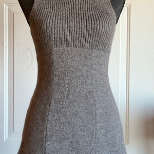 NEW-Moonflower top, fit and flare, mini dress, alpaca or organic merino wool image 3