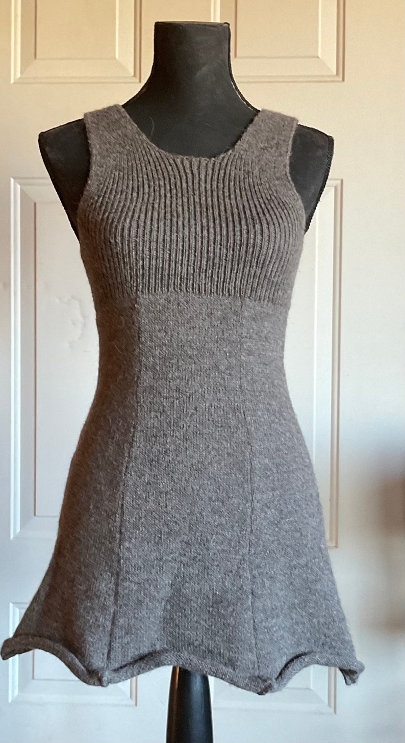 NEW-Moonflower top, fit and flare, mini dress, alpaca or organic merino wool image 3