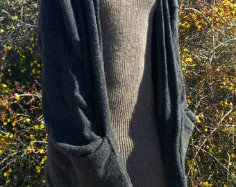 Alpaca or organic merino wool, oversized, cardigan sweater-made to order