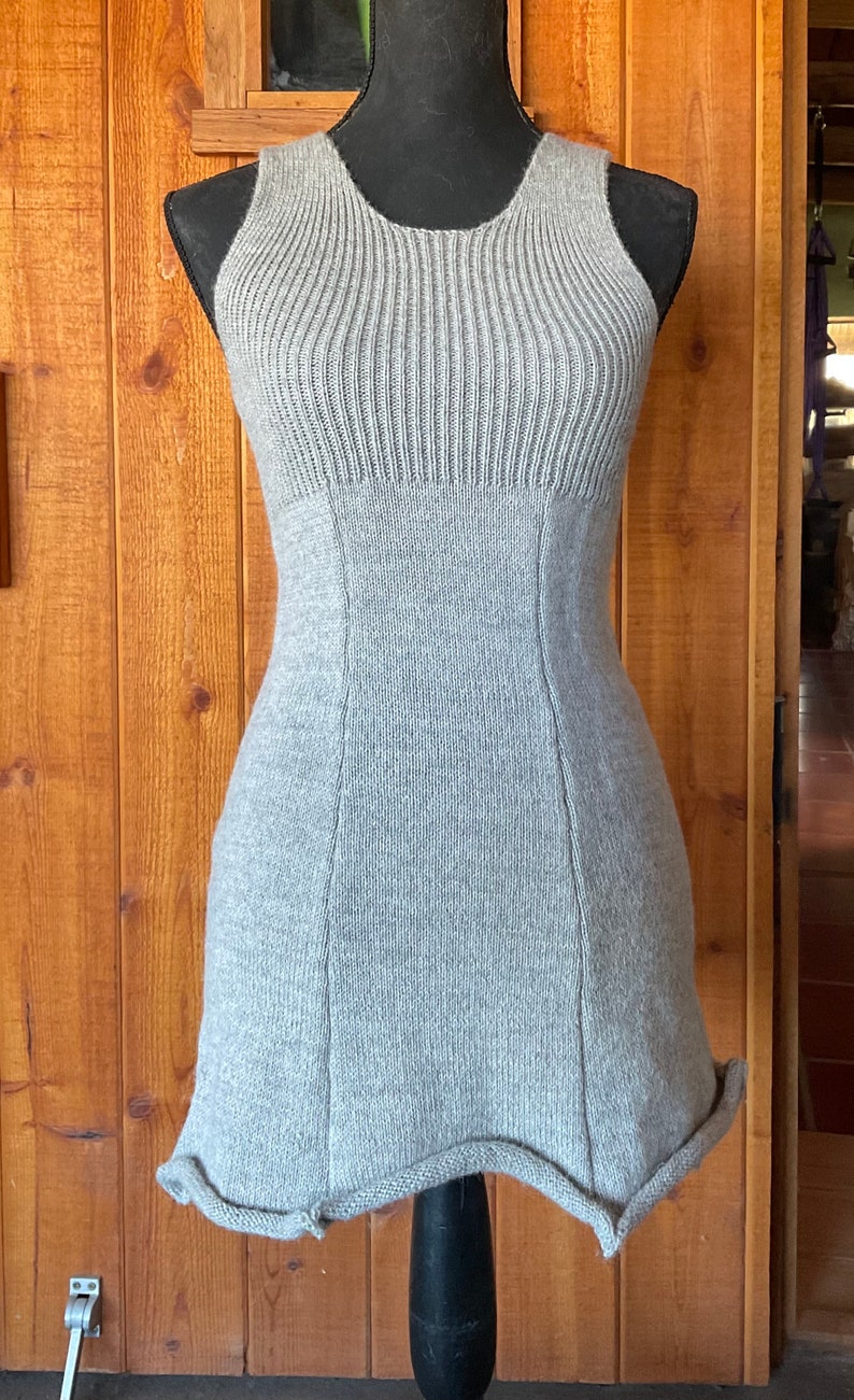 NEW-Moonflower top, fit and flare, mini dress, alpaca or organic merino wool image 4