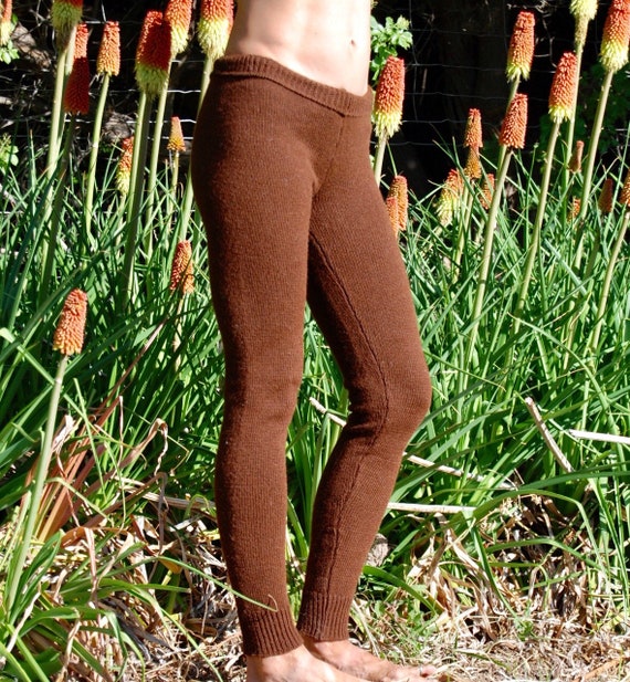 Knit, Alpaca or Organic Merino Wool Tights Pants Stockings Plain