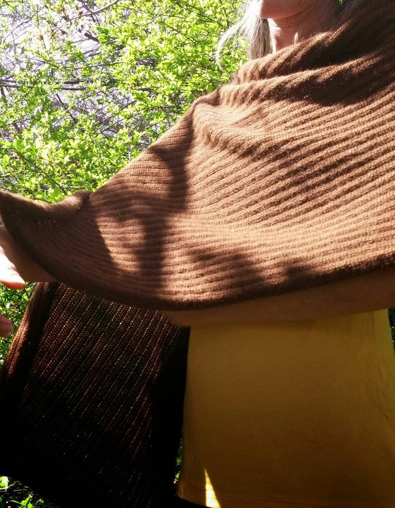 Alpaca or organic merino wool long and wide scarf, shawl, wrap image 3