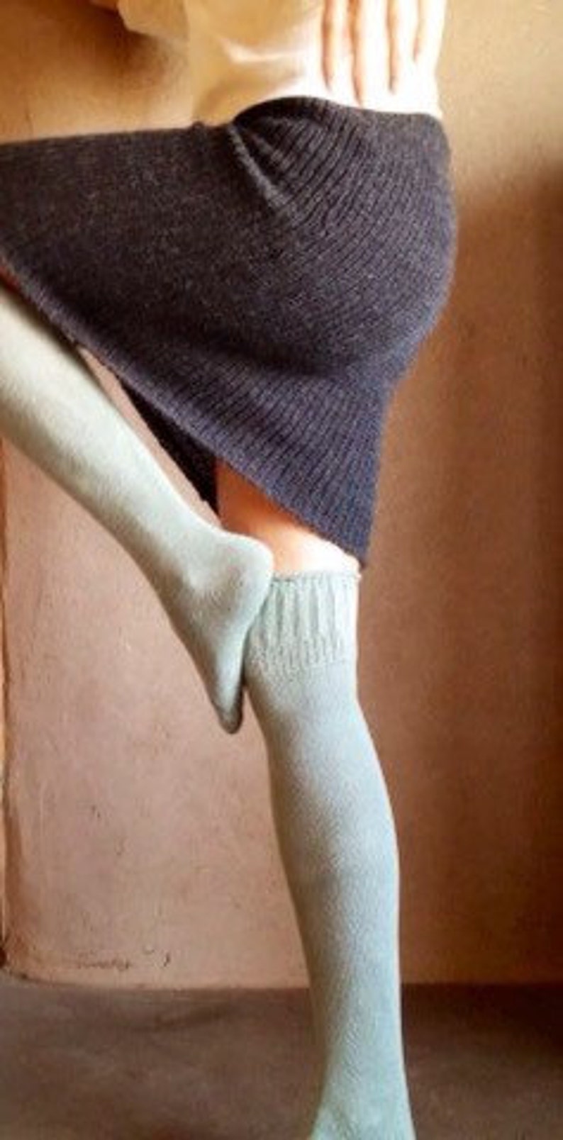 Anytime/Anywhere skirt Made to order alpaca / organic merino wool skirt image 4