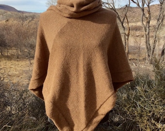 Alpaca or organic merino wool, knit smaller poncho, sweater, wrap-made to order