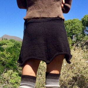 Pixie skirt..alpaca or organic merino wool, knit, mini skirt image 5