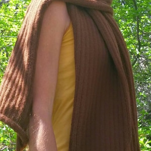 Alpaca or organic merino wool long and wide scarf, shawl, wrap image 1