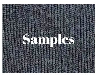 Sample of alpaca, or organic merino wool, knitting, plain knit or ribbed knit
