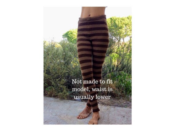Stretchy, Striped, Alpaca or Organic Merino Wool, Knit Leggings, Tights,  Pants -  Canada