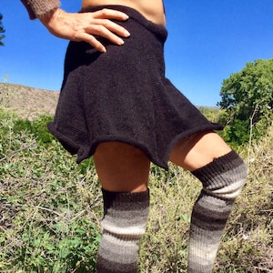 Pixie skirt, alpaca or organic merino wool, knit, mini skirt